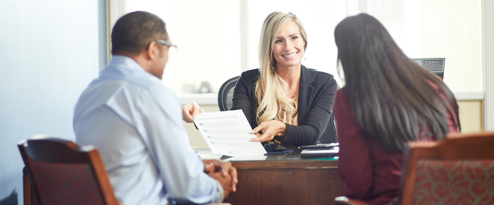 United Financial Advisor helping customers