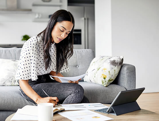 woman investing in her future