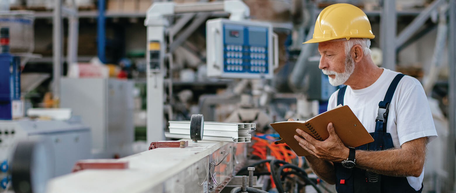 man using equipment