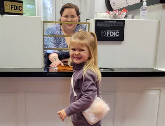 young girl opening a treasure chest savings Account