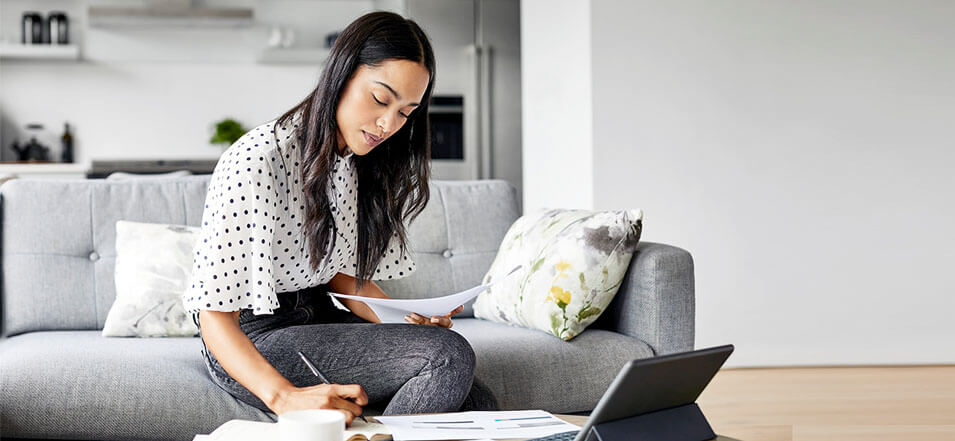 woman working remotely on laptop