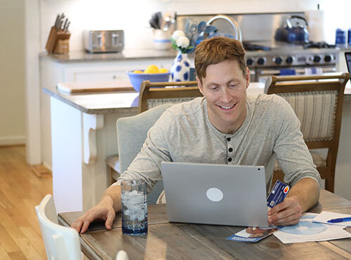 man using United Community Bank online banking