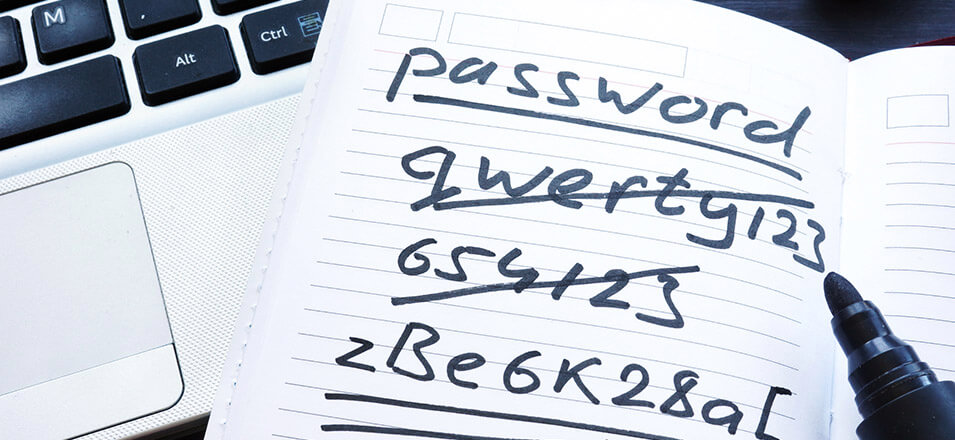writing a unique password