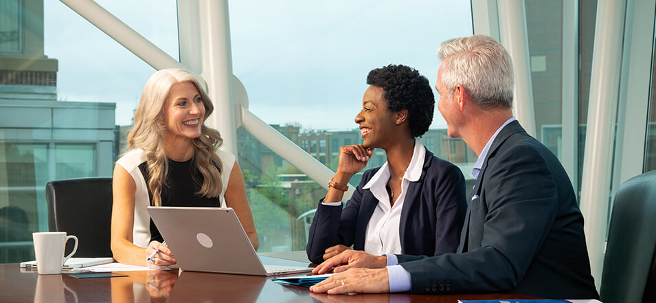 United Community business bankers working with a customer