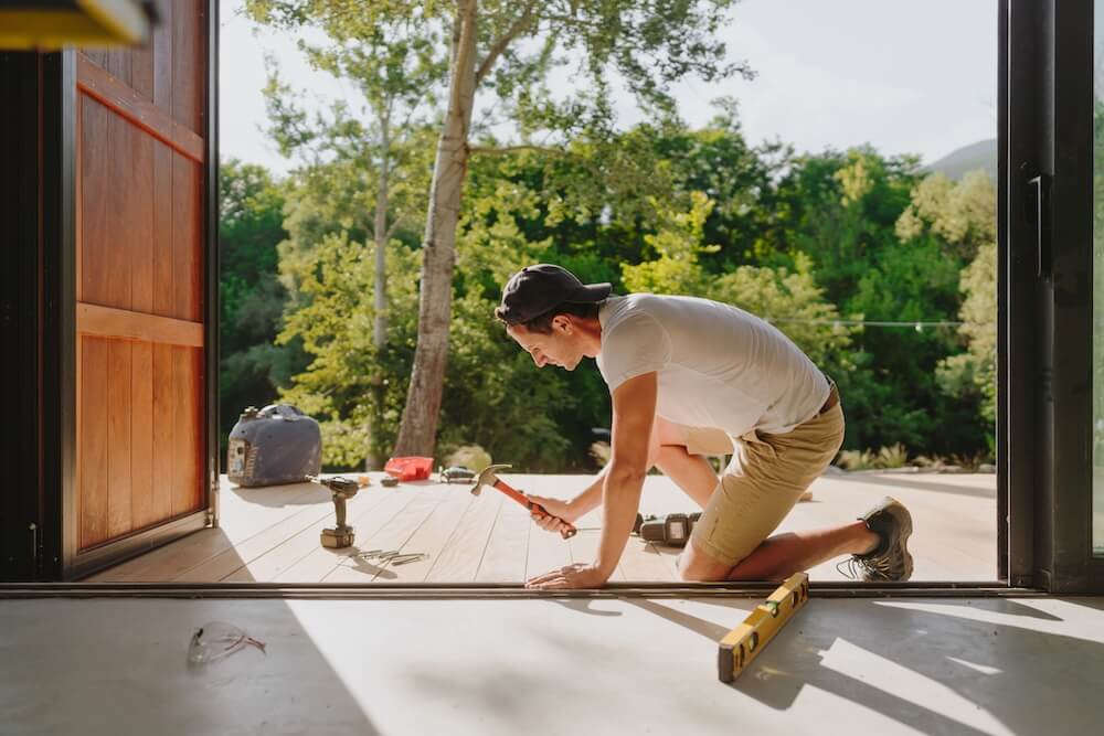 man doing house renovation work