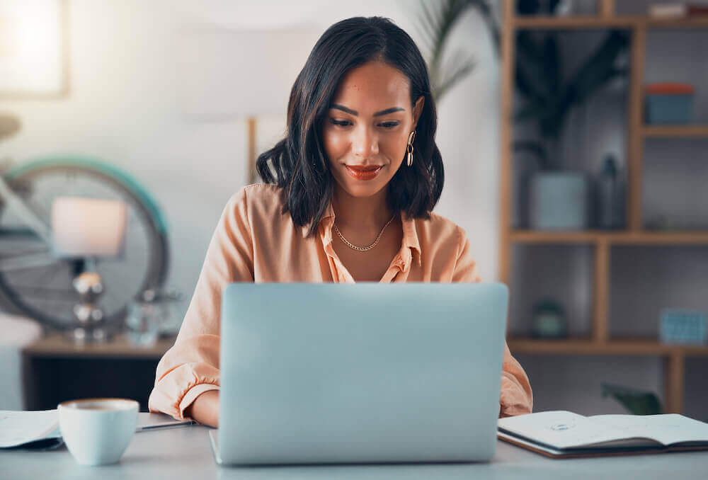 woman looking to refinance her home
