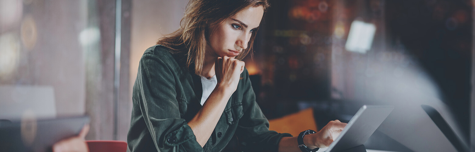 woman using Treasury Management services